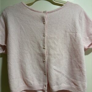 Pink Button-Up Cardigan